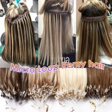 100-300S Loop Micro Loop Ring Links Human Hair Extensions Nano Beads Ombre Thick