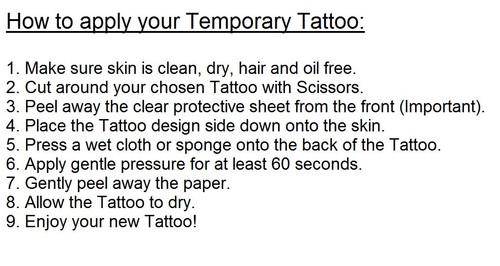 Temporary Tattoo Keep Calm Words Text Fake Body Art Sticker Waterproof - Picture 5 of 5