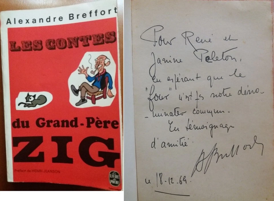 C1 Alexandre BREFFORT - CONTES DU GRAND PERE ZIG Canard Enchaine DEDICACE Envoi - Photo 1/1