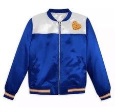 NWT Disney Mickey Mouse Sunburst Cheer Satin Bomber Jacket Blue Varsity Size 3XL