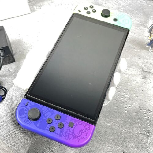 Nintendo Switch 64 GB OLED Console Splatoon 3 Edition Box Used Excellent - Picture 4 of 14