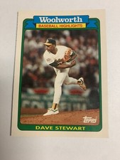 1990 Woolworth Baseball Highlights Dave Stewart Oakland A's 1