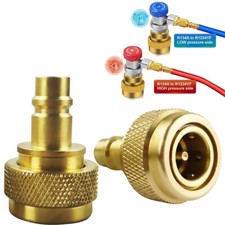 R134A to R1234YF Quick Couplers Kit Adapter Adjustable High & Low Connection 