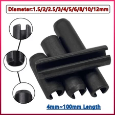 Black Slotted Spring Pins Split Tension Roll Pin 1.5/2/2.5/3/4/5/6/8/10/12mm