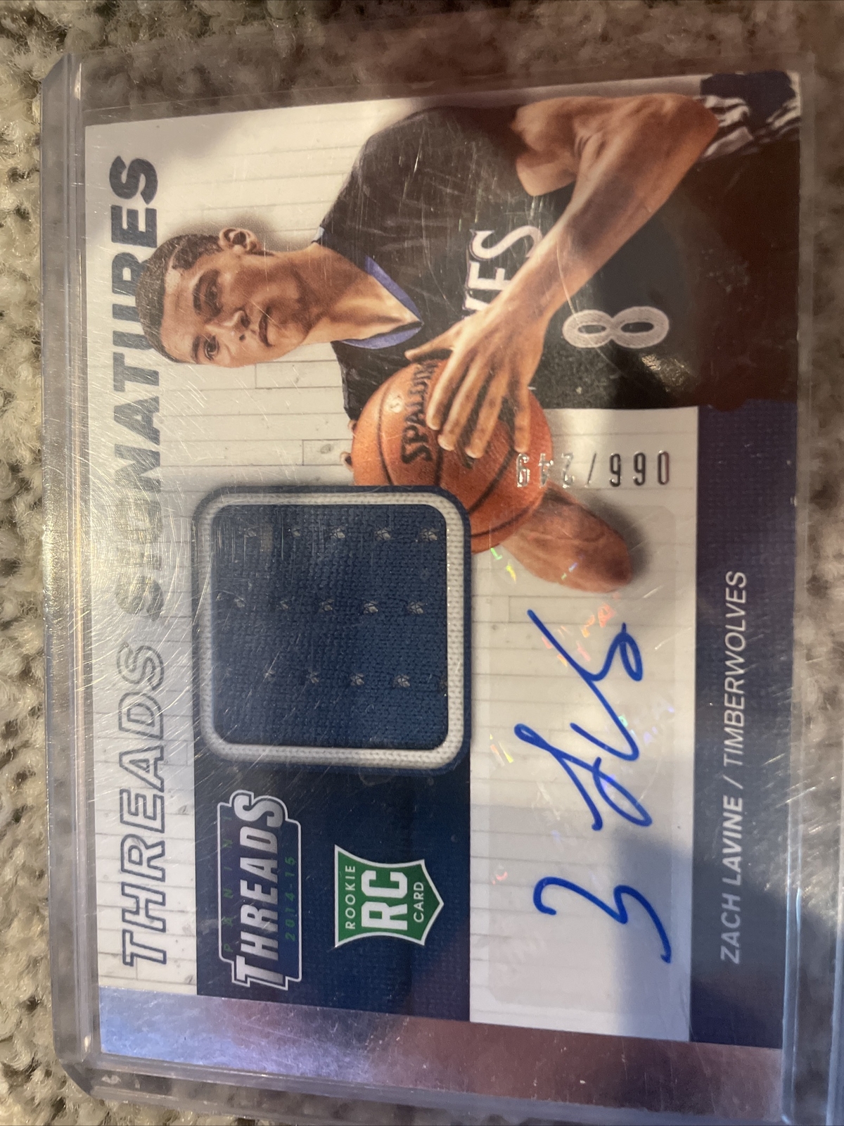Zach Lavine Panini Threads 14-15 Threads Signature and prestige rookie card