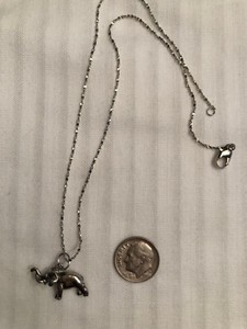 Authentic Gold plated chain 16" with elephant pendent