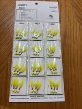 Card Of 36 Lockett’s Shad Darts Jigs NOS 1/32 oz CWC305 Chartreuse White