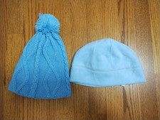 CHILDREN PLACE, 2 blue pack winter hats for girls, sizes 1- 8-14 ; 2- 4/7 