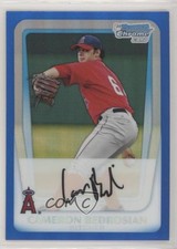 2011 Bowman Chrome Prospects Blue Refractor 22/150 Cam Bedrosian Cameron sh7