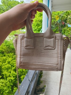 Cream tan Ivory mini bag with chain zarabag Purse Pretty Chic City Cool