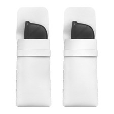 2 Pcs Soft Glasses Case, Leather Eyeglass Case with Flap Closure, White