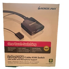 IOGEAR 2-Port USB Cable KVM Switch - GCS72U - NEW