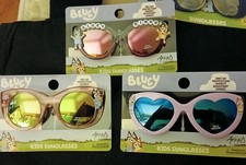 HARD TO FIND LOT of 3 DIFFERENT PAIRS of Arkaid BLUEY  BINGO SUNGLASSES NWT