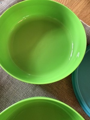 2 x Tupperware Kinderteller, grün, blau, neuwertig 