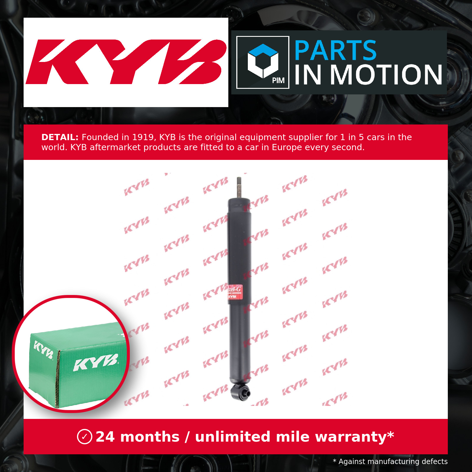2x Shock Absorbers (Pair) fits MERCEDES E500 S211 5.5 Rear 06 to 09 M273.960 KYB