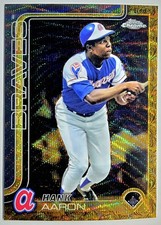 2025 Topps Gilded Collection Hank Arron #100 Gold Wave Refractor /75 Braves 🟡🌊