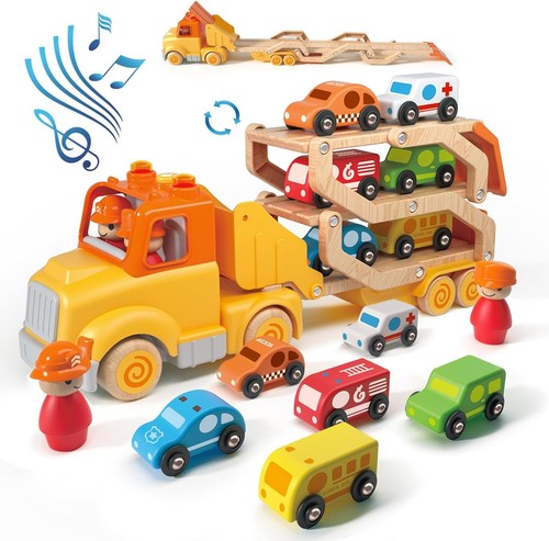 Toddler Toys for 2 3 4 5 Years Old Kids, Transport Car Carrier Truck Toy...