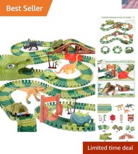 Creative Dinosaur Race Track Toy - 217-Piece Set for Imaginative Play Learning