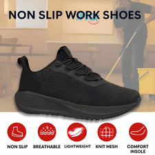 Men's Non Slip Work Shoes Kitchen Chef Restaurant Food Service Slip On Walking