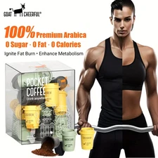 CheerfulGoat Instant Cold Brew Coffee – 100% Pure Arabica, No Sugar, Low Acid