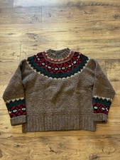 VTG 90's Gap Sweater Mens Small Wool Hand Knit Fair Isle Nordic Fair Isle