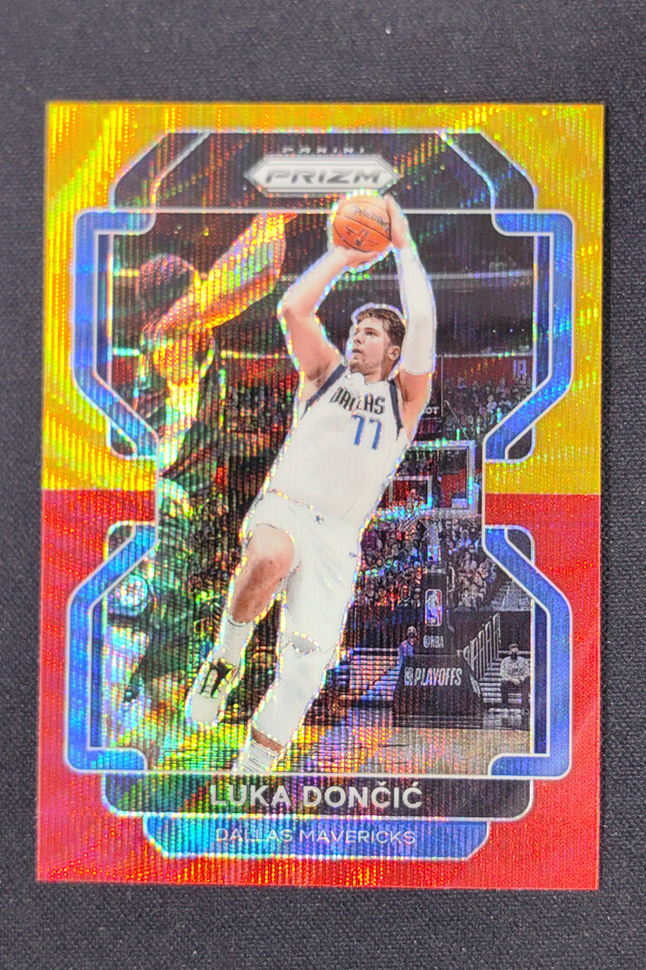 2021-22 Panini Prizm Luka Doncic Red Gold Wave #223