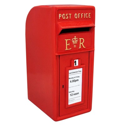 Karton Royal Mail ER Gusseisen Säule Büro Brief Post Wandhalterung Postkasten
