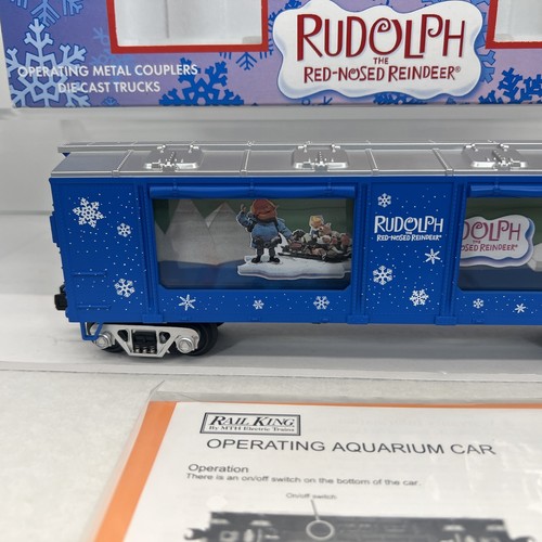 MTH RailKing 30-79183 Rudolph Red Nosed Reindeer Christmas Action Car New O - Picture 9 of 16