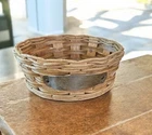 Vtg Pyrex Wicker Basket Leather Handles for 2-quart Casserole Dish 024.624.684