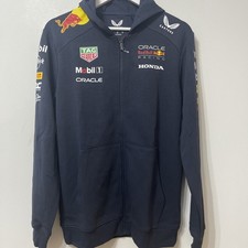 Castore Oracle Red Bull Racing F1 2025 Team Full Zip Hoodie in navy blue Size S