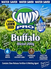 Lawn Pro Buffalo Lawn Seed 200gm covers 20sqm Supplied in small bag FREE POST