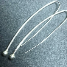 6940 Silpada 925 Sterling Balancing Act Threader Long Earrings W1307  5.3grams
