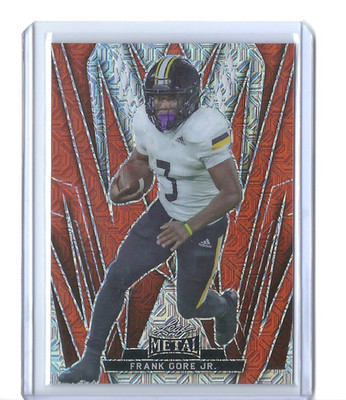 2024 Leaf Metal Frank Gore Jr Red Mojo /4 First Off The Print Golden Eagles