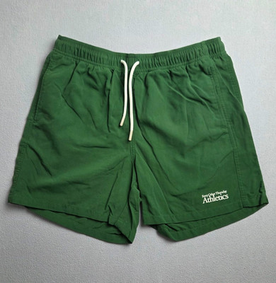Every Other Thursday Running Shorts Mens Medium Green Drawstring Stretch Jogger