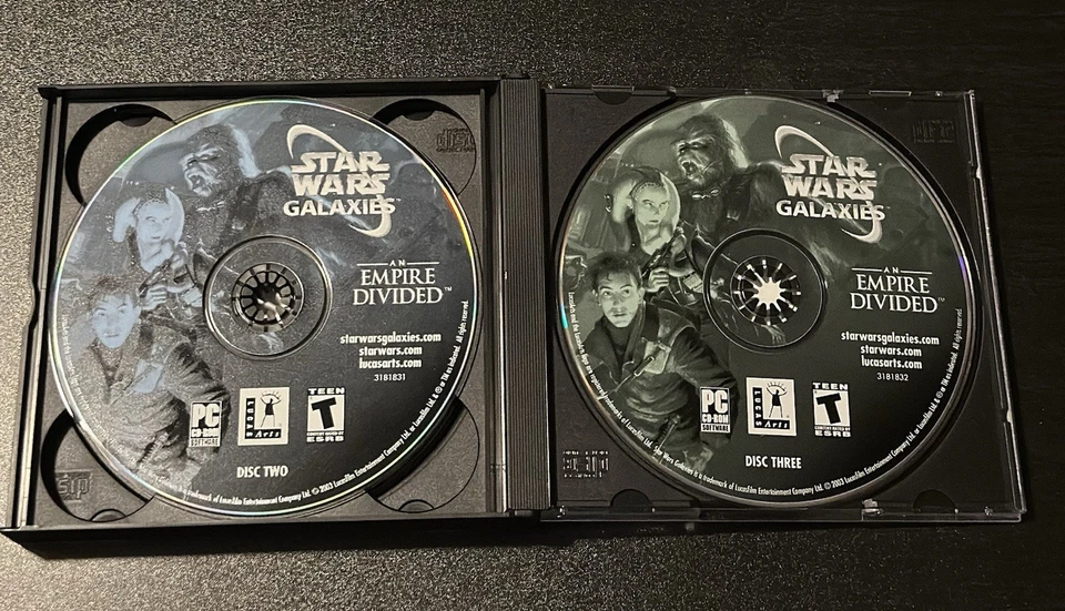 Star Wars Galaxies An Empire Dividido PC CD-ROM 3-Discos-Lucas Artes-probado/funciona Foto 4 de 4
