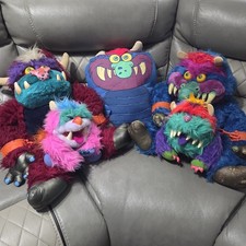 VNTG 1980's Original AMTOY MY PET MONSTER plush Lot Of 4