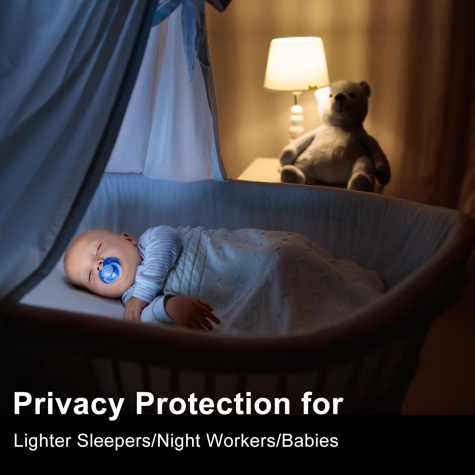 DWCN Thermal Curtains 38"x45" Greyish White Blackout Panels Living Room 2-Pack