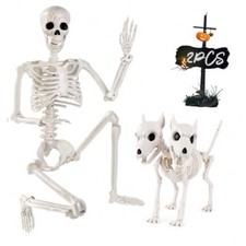 36" Halloween Skeleton Decoration by UJUN - 2Head Dog 90cm  2Head Dog