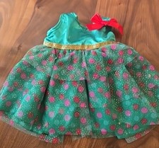 Build A Bear Polka Dot Dress Bow Tulle Green Red