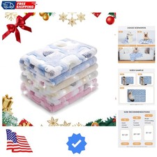 1 Pack 3 Blankets Super Soft Fluffy Cute Elephant Pattern Pet Blanket Flanne...