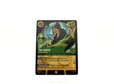 The Queen Devious Disguise Lorcana Wilds Unknown Legendary NM 90/204