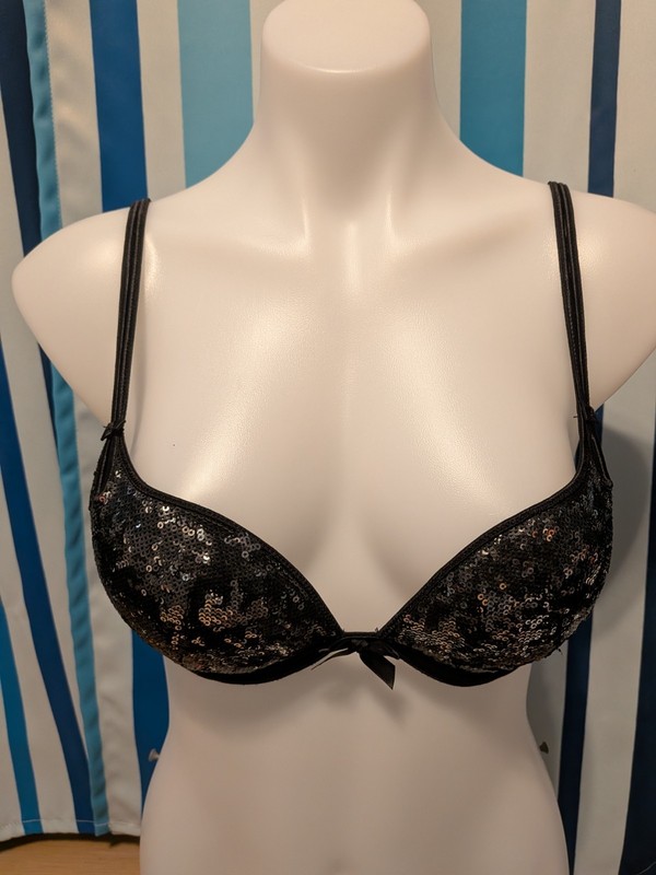 Victoria's Secret Black Sparkle Bra 34B