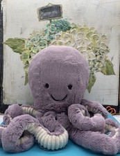 Pulpo Maya Jellycat 🐙 GRANDE NUEVO CON ETIQUETAS Lavanda Púrpura A2OC AUTÉNTICO RARO Peluche