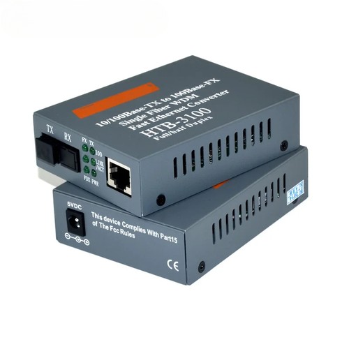 Fiber Optical Single Mode Single Fiber SC Port 20KM External Power Supply 10M - 第 2/10 張圖片