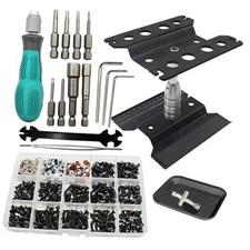 RC Car Repair Work Stand Repair Tool Set 360 Degree Rotation and 523 PCS RC 