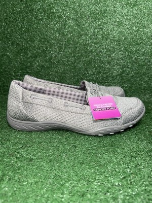 Skechers Shoes Women Size 11 Wide Breathe Easy-Good Influence Slip On Gray NWT!