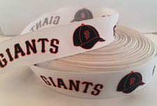 San Francisco Giants Grosgrain Ribbon By The Yard 1 Inch Baseball California