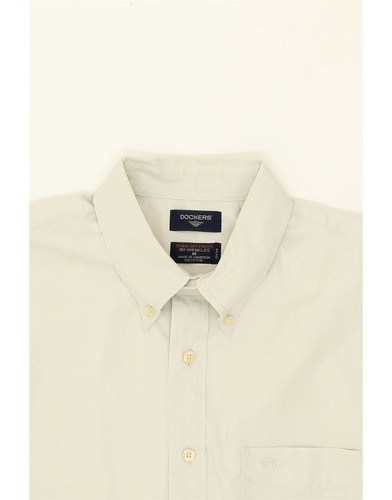 DOCKERS Mens Shirt Medium White Cotton BQ11 - Picture 3 of 3