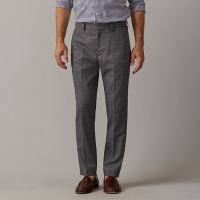 J. Crew Men's Bowery Slim Fit Dress Pants 38 x 32 NWT Gray Wool Blend BQ424