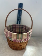 Longaberger 2000 Retired Small Fruit Basket Combo #13005  Liner & Protector